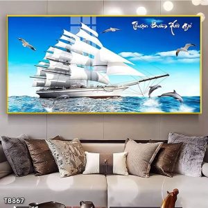 Tranh Phòng khách TB867 ra khơi thuận buồm xuôi gió BMT Pleiku