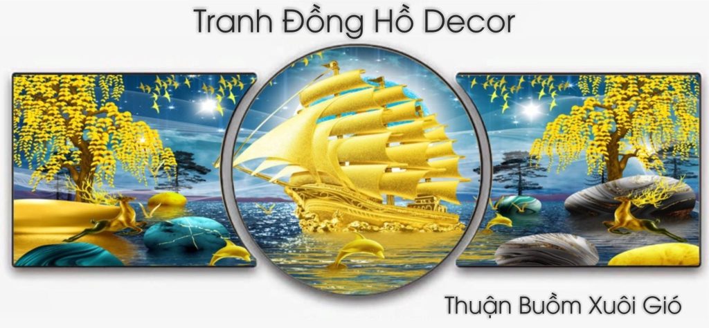 Tranh treo tường bộ 3 tấm bmt